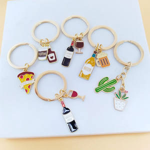 Porte-cartes en alliage émaillé pour homme/femme BeRich, porte-clés, souvenir de bar à bière et à vin rouge, accessoire pour sac à main, cadeau - Product Image 5