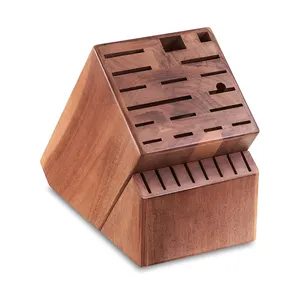 OEM ODM 25 Slot Acacia Wood Knife Storage Block