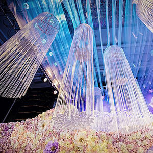 Noria moderna de hierro forjado, techo de boda, línea decorativa, aro de cortina, anillo, guirnalda, tipo S, barra de línea de cortina, Entorno - Product Image 2