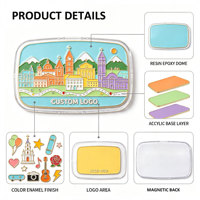 Aimants de réfrigérateur en résine acrylique personnalisés en gros, souvenirs touristiques OEM, autocollants de réfrigérateur en verre cristal, fournisseur de cadeaux