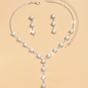 Conjunto de Joyería de Perlas y Diamantes de Imitación para Novia, Accesorios de Moda al por Mayor para Mujeres Elegantes - Product Image 4