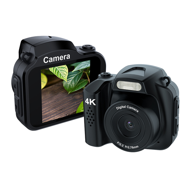 Mini 64MP 4K Pocket Camera, Handheld Vlog Camera with LED Fill Light, 1.54" IPS Screen, 19 Filters for Video Recording