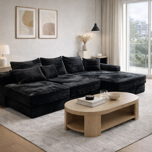 Sofá Seccional Modular Sin Necesidad de Montaje Sofá Embalado por Compresión Sofá Seccional Modular en Forma de L con Chaise - Product Image 4