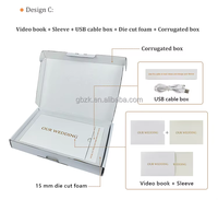 Livre vidéo en nylon personnalisé de 7 pouces, dossier pour cartes de vœux, carte de visite numérique, brochure vidéo, carte d'invitation à écran LCD