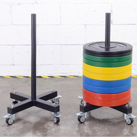 Support de rangement vertical portable en acier sur roulettes pour haltères et plaques de poids, équipement de fitness, charge maximale 500 kg