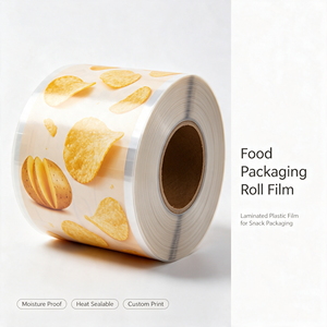 Custom Printed Food Packaging Roll Film Laminated Plastic Film Heat Sealable Moisture Proof for Snack <b>Wrap</b> - Product Image 1
