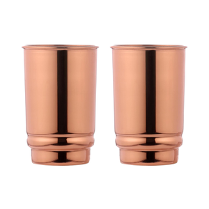 Pure Copper <b>Glass</b> <b>Tumblers</b> with HANDGRIP Eco-Friendly Traditional Ayurvedic Drinkware for Healthy Living - Product Image 1