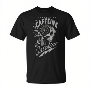 Camiseta Promocional con Diseño de Cafeína y Gasolina - Product Image 2