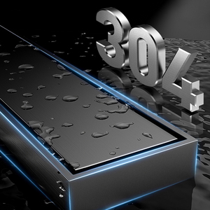 シャワーフロア排水カスタムシャワー排水リニアステンレススチール床排水バスルームリニアスロープ付き - Product Image 6