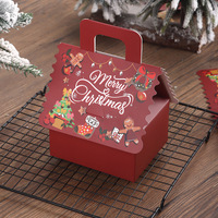 Boîte Cadeau de Noël Européenne pour Nougats au Chocolat, Bonbons et Biscuits Maison de Pain d'Épices