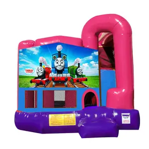 Bouncer Jumping Bouncy Castle Na Malásia Kids Giant Blower Fan Thomas The Train Inflatable Bounce House