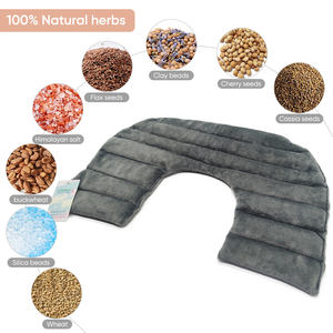 Pak pemanas setrip panjang bahu, bantal panas Microwave perawatan tubuh dapat digunakan kembali dengan penutup bulu domba - Product Image 5