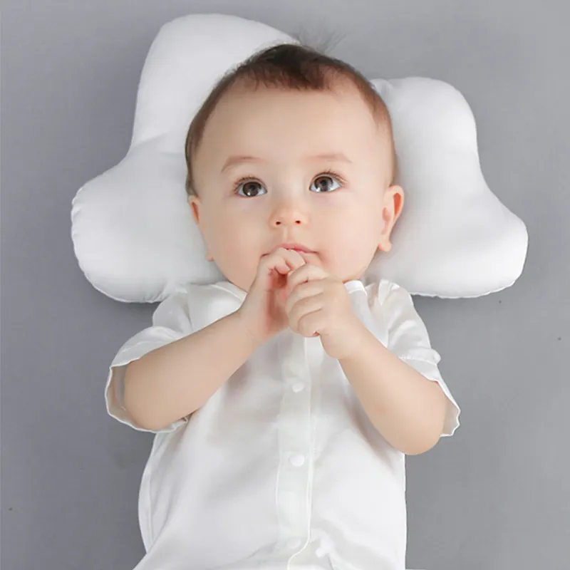 Factory custom shape PP cotton Filled baby head pillow newborn baby mulberry silk pillow for sleeping
