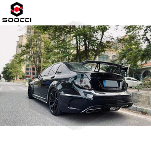 Kit per il corpo largo stile serie nera per Mercedes-Benz classe C <span class=keywords><strong>AMG</strong></span> W204 C63 parafanghi posteriori del <span class=keywords><strong>paraurti</strong></span> anteriore del motore minigonne laterali Spoiler - Product Image 6