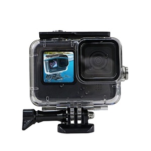 Boîtier étanche STY 60M pour <span class=keywords><strong>GoPro</strong></span> Hero 12 11 10 9 Black, coque de protection pour plongée sous-marine, <span class=keywords><strong>filtre</strong></span> de couleur <span class=keywords><strong>rouge</strong></span> et violet - Product Image 1