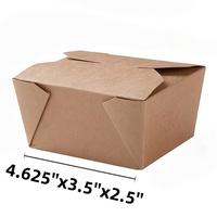 Boîte alimentaire en papier kraft brun recyclable pour gâteaux et sandwichs, emballage alimentaire personnalisé, vente en gros