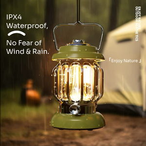 Lanterne de camping rétro RIDGE en gros, étanche IPX4, rechargeable Type-C, LED dimmable, ABS+Métal, garantie 1 an, personnalisable - Product Image 3