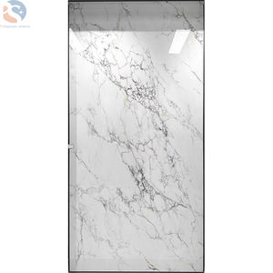 Surface solide en pierre blanche de dalle de Calacatta Qutarz fabriquée en Chine - Product Image 3