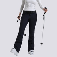 Nouveau pantalon de ski pour femme, durable, coupe ajustée, doublure polaire, professionnel, coupe-vent, imperméable, respirant, couleur unie