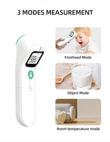 Thermomètre médical professionnel pour le front et l'oreille avec écran LCD, certifié, alimentation électrique