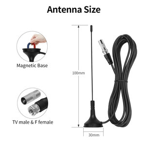 เสาอากาศทีวีดิจิตอลภายในอาคารความละเอียดสูง DVB-T/T2เสาอากาศไร้สายมือถือรอบทิศทาง DVB-T เสาอากาศ RG174 1.5เมตร