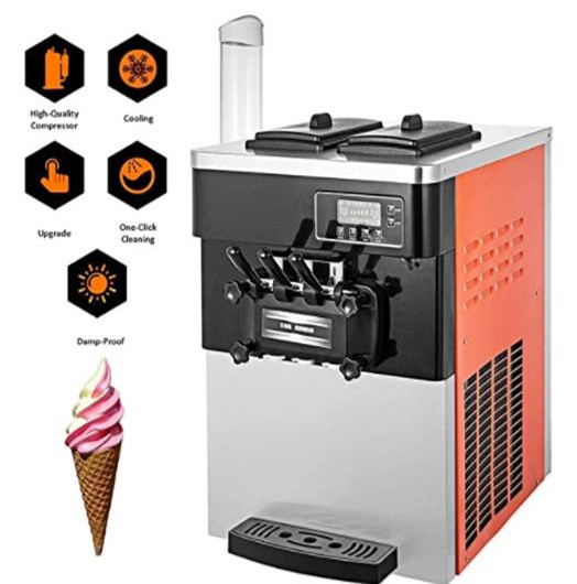 Arabic Fruits Softserve Soft Ice Cream Maker Making Vending Machine Price with air Pump Spare Parts in Pakistan