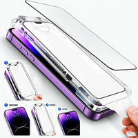 Protection d'écran en verre trempé HD 9H sans poussière, personnalisable avec logo OEM/ODM, directement de l'usine, pour iPhone 18 Pro Max avec kit d'alignement automatique