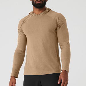 <strong>Long</strong> <strong>Sleeve</strong> Athletic <strong>Men's</strong> Hooded <strong>T</strong> <strong>Shirts</strong> With Your Own Brand Logo Printing Custom <strong>T</strong> <strong>Shirt</strong> - Product Image 1