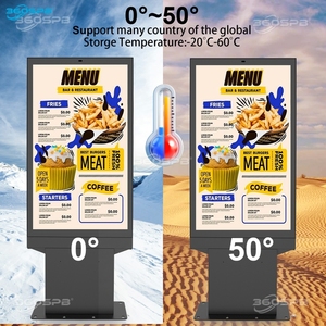 ป้ายเมนูร้านอาหารแบบไดรฟ์ทรู ODM55A ป้ายดิจิทัลกันน้ำพร้อมหน้าจอสัมผัสสำหรับใช้งานกลางแจ้ง เหมาะสำหรับร้านค้าปลีก - Product Image 3