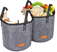 Panier à linge carré moderne en feutre non tissé durable avec poignées en PU, pliable, gain de place, pour rangement domestique et jouets