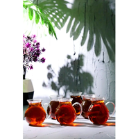 180ml Thé rouge turc Lot de 6 tasses en verre borosilicaté
