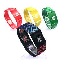 Bracelet en tissu RFID élastique personnalisé TF9675 avec logo, 860-960 MHz UHF, pour le suivi des stocks en entrepôt