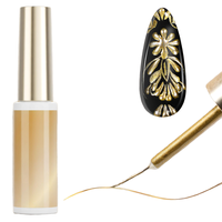 Vernis à ongles gel UV Beetles Metallic Gold, effet miroir 3D chrome, non toxique, longue tenue, pour usage professionnel en salon.