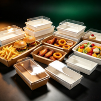 Boîte en papier kraft brun et carton ivoire pour rouleau de tiramisu, boîte d'emballage pour sandwich, tarte à la crème, boîte d'emballage pour pain et hamburgers