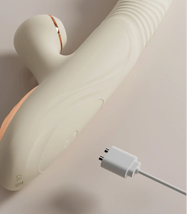 Vibrador de succión de empuje con vibración de punto G, estimulador de clítoris, Motor Dual, juguete sexual de silicona recargable para mujeres, consoladores - Product Image 6