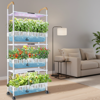 Box de culture hydroponique d'intérieur avec éclairage LED intelligent pour plantes grimpantes d'intérieur, pour placage sur armoire, armoire de serre pour plantes d'intérieur