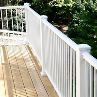 Rampe d'escalier de balcon extérieure en alliage d'aluminium blanc, design contemporain de luxe, à lattes, installation DIY pour villa moderne - Résistance à l'eau et à la rouille
