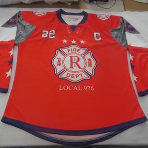 ดูคลิปกีฬาโพลีเอสเตอร์ระเหิดที่กำหนดเองทีมฮ็อกกี้น้ำแข็งเสื้อ - Product Image 1