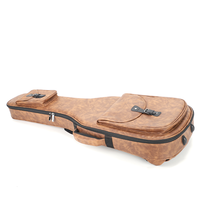 GB18 RM Étui pour guitare électrique acoustique en cuir marron personnalisé Oem Rainbow Music Durable avec sangles souples réglables