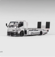 Modelo de Coche de Juguete de Aleación de Aluminio Fundido a Presión Personalizado, Remolque de Transporte de Plataforma Completa Modificado MT 1:64 Super Silhouette, para Regalo