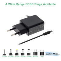 Adaptor Daya AC 9V 1A dengan Colokan 5.5mm X 2.1mm untuk Router, Mainan, Speaker Bluetooth, Catu Daya DC 9V 1A