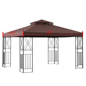 Haiteng nặng nhiệm vụ không thấm nước Windproof 10x10 tán thay thế gazebo Bìa sân sau