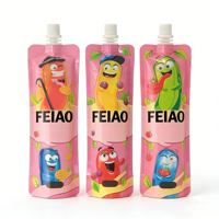 Film d'emballage en rouleau en plastique Doypack avec bec verseur pour jus de fruits et légumes pour bébés, idéal pour la vente en gros et la personnalisation