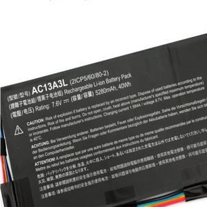 แบตเตอรี่แล็ปท็อปรุ่นใหม่ AC13A3L สำหรับแบตเตอรี่ Acer Aspire <span class=keywords><strong>P3</strong></span> - Product Image 4