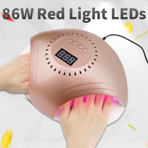 เครื่องอบเล็บยูวี แอลอีดี คุณภาพสูง 86 วัตต์ แบบสองมือ 2in1 แสงสีแดง สำหรับมืออาชีพ ปรับแต่งได้ ใช้กับอะแดปเตอร์ - Product Image 6