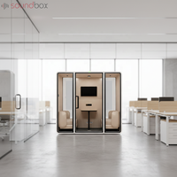 Cabines insonorisées portables en aluminium pour la maison et l'école, cabines de travail acoustiques avec verre épais pour hôpitaux et centres commerciaux