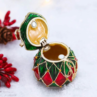 Boîte à bibelots personnalisée en métal émaillé sac de bénédiction de Noël porte-bijoux pour la décoration intérieure ornements cadeaux de Noël