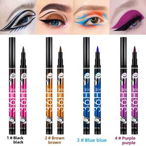 Crayon <span class=keywords><strong>Eyeliner</strong></span> Professionnel Minéral Longue Durée 36H Imperméable Séchage Rapide Ne Coule Pas Facilement Noir Froid Résistant à la Transpiration 4 Couleurs <span class=keywords><strong>Yeux</strong></span> - Product Image 1