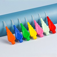Brosses interdentaires professionnelles multicolores en silicone pour le nettoyage interdentaire, outils de nettoyage interdentaire en caoutchouc souple