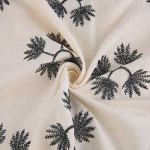 17469 2024 Mới Thời Trang Mềm Cơ Sở 70% Viscose 30% Linen Sợi 100% P Thêu Vải Cho Hàng May Mặc - Product Image 4